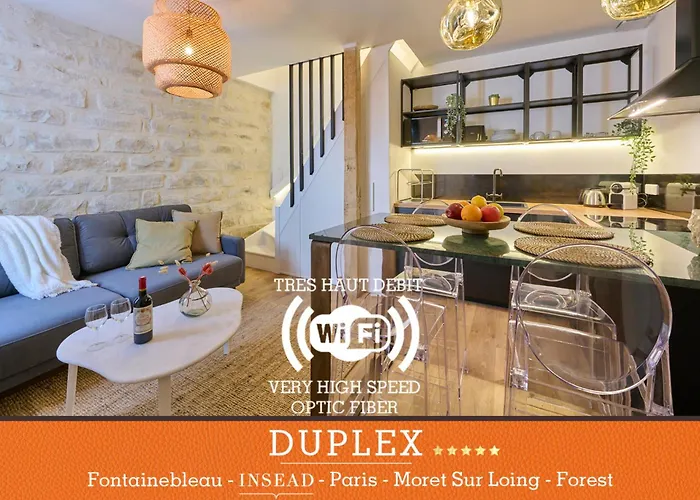 Duplex High Standing 7\'➤Fontainebleau⎮45\'➤Paris + Terrace